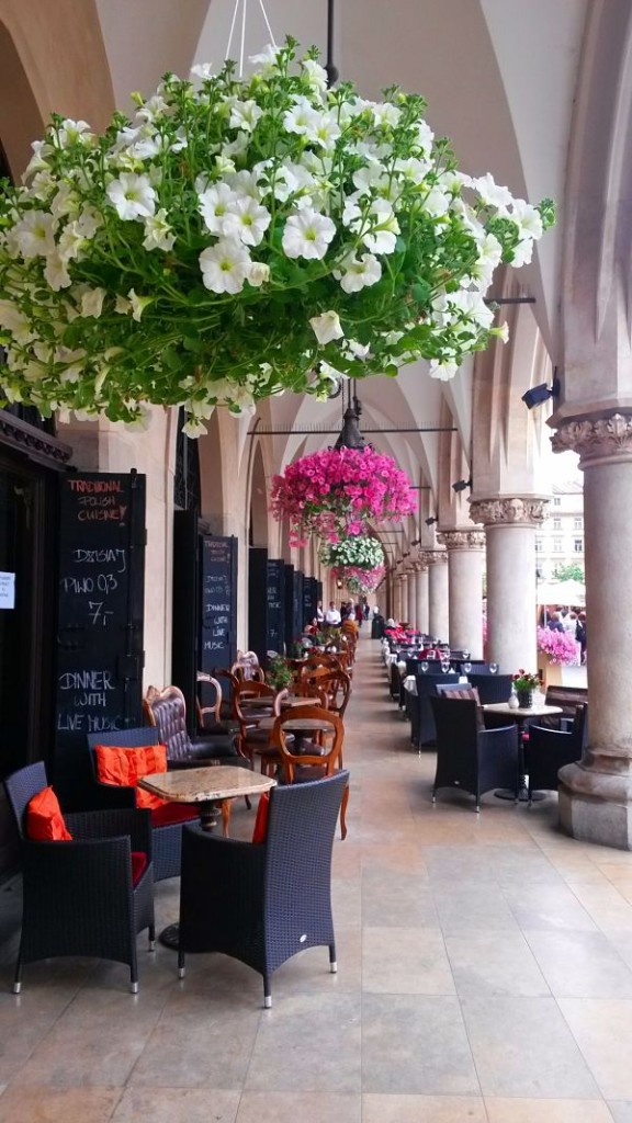 Cracovia - Terraza y flores